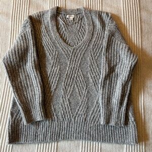 Nordstrom Alpaca blend V-Neck Cable Knit Sweater